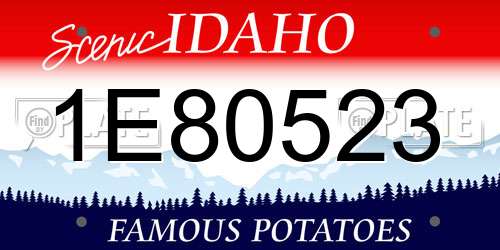 1E80523 Idaho License Plate