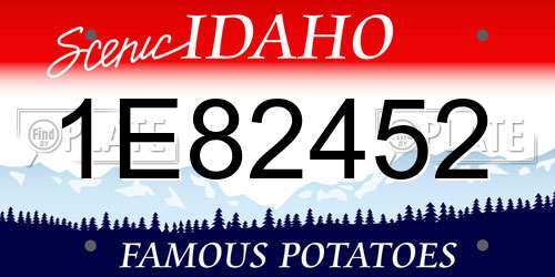 1E82452 Idaho License Plate