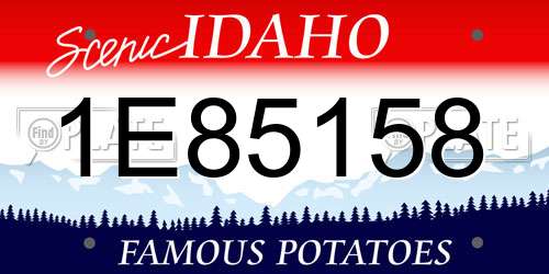 1E85158 Idaho License Plate