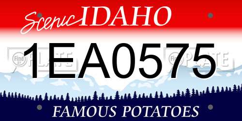 1EA0575 Idaho License Plate