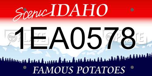 1EA0578 Idaho License Plate