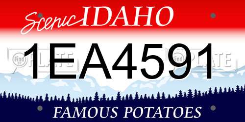 1EA4591 Idaho License Plate