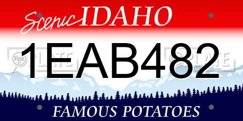 1EAB482 Idaho License Plate
