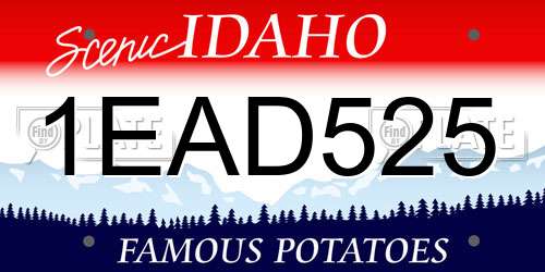 1EAD525 Idaho License Plate