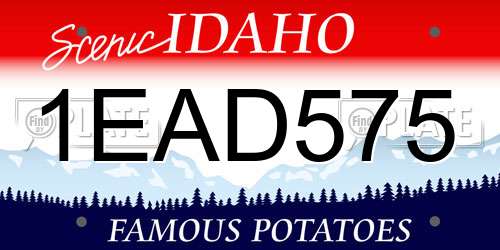 1EAD575 Idaho License Plate