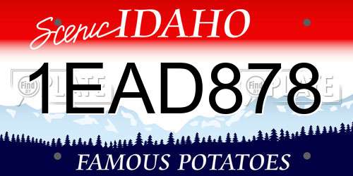 1EAD878 Idaho License Plate