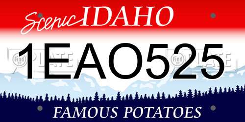 1EAO525 Idaho License Plate