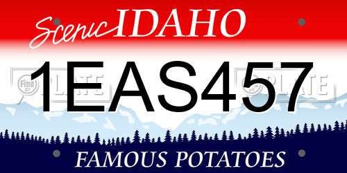 1EAS457 Idaho License Plate