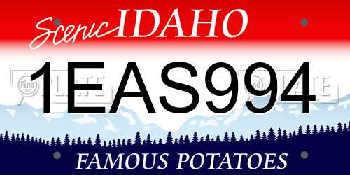 1EAS994 Idaho License Plate