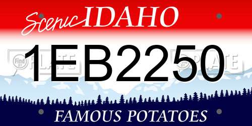 1EB2250 Idaho License Plate