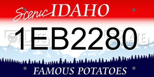 1EB2280 Idaho License Plate