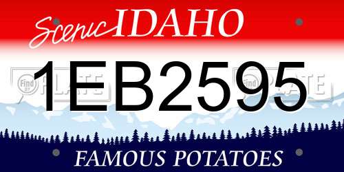 1EB2595 Idaho License Plate