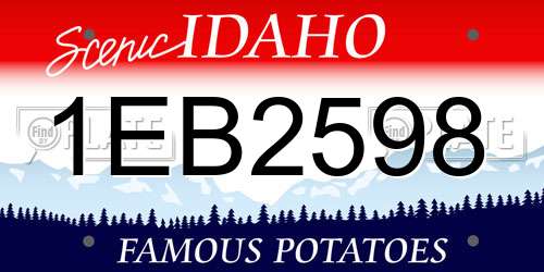 1EB2598 Idaho License Plate
