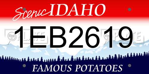 1EB2619 Idaho License Plate