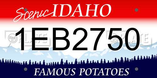 1EB2750 Idaho License Plate