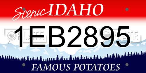 1EB2895 Idaho License Plate