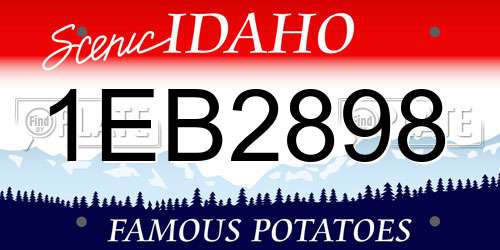 1EB2898 Idaho License Plate
