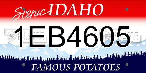 1EB4605 Idaho License Plate