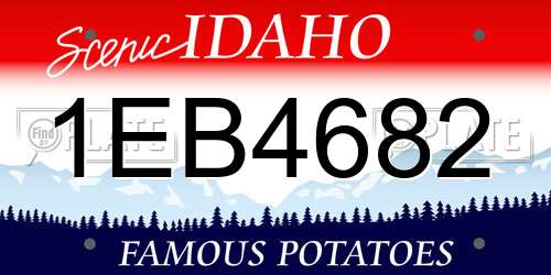 1EB4682 Idaho License Plate