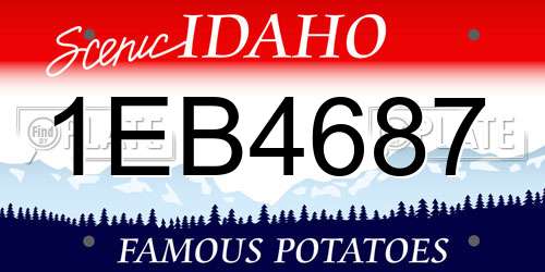 1EB4687 Idaho License Plate