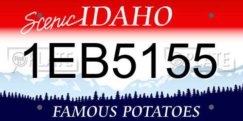 1EB5155 Idaho License Plate