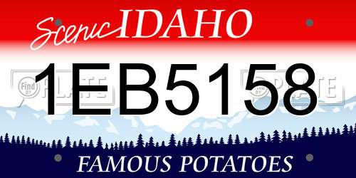 1EB5158 Idaho License Plate