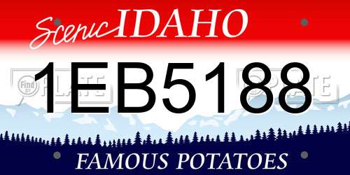 1EB5188 Idaho License Plate