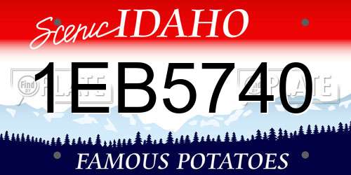 1EB5740 Idaho License Plate