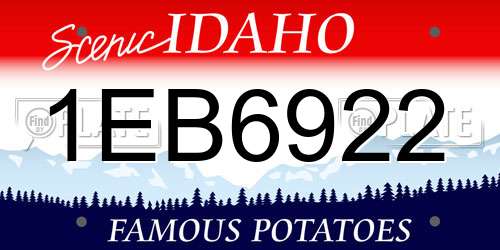 1EB6922 Idaho License Plate