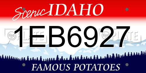 1EB6927 Idaho License Plate