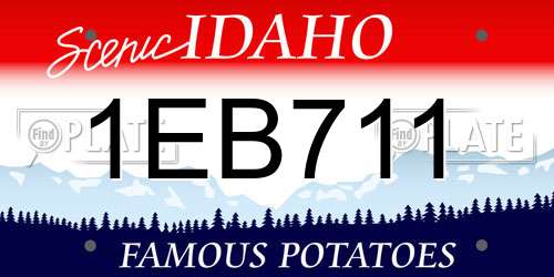 1EB711 Idaho License Plate