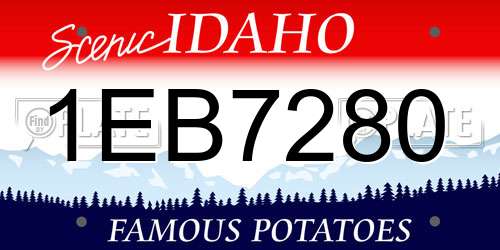 1EB7280 Idaho License Plate