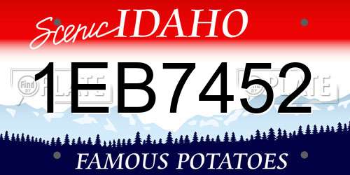 1EB7452 Idaho License Plate