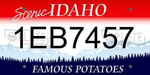 1EB7457 Idaho License Plate
