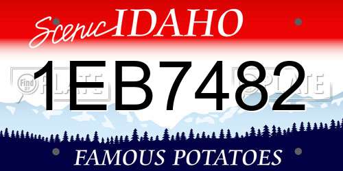 1EB7482 Idaho License Plate