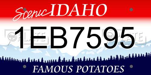 1EB7595 Idaho License Plate