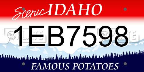 1EB7598 Idaho License Plate