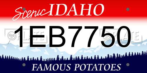 1EB7750 Idaho License Plate