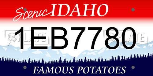 1EB7780 Idaho License Plate
