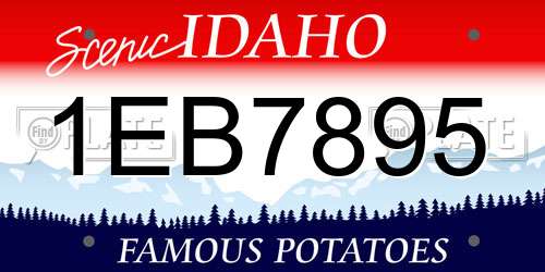1EB7895 Idaho License Plate