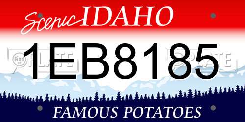1EB8185 Idaho License Plate
