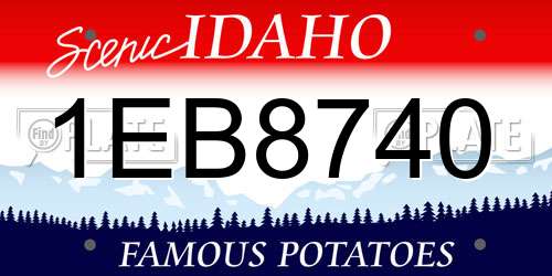 1EB8740 Idaho License Plate
