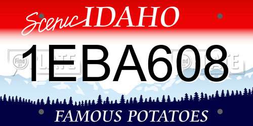1EBA608 Idaho License Plate