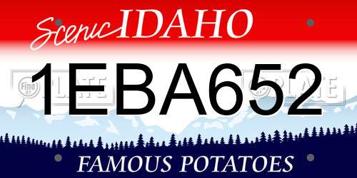 1EBA652 Idaho License Plate