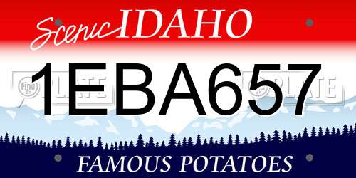 1EBA657 Idaho License Plate