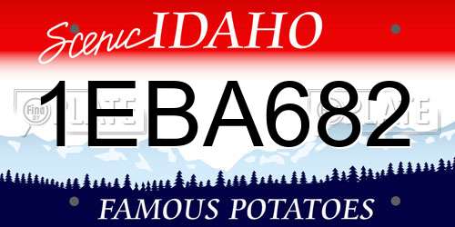 1EBA682 Idaho License Plate