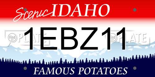 1EBZ11 Idaho License Plate