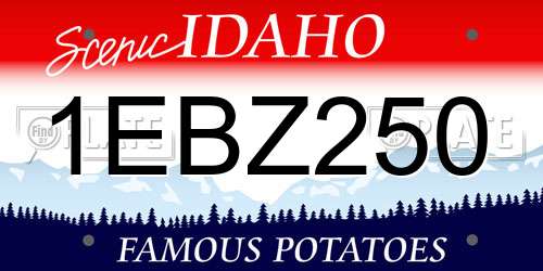 1EBZ250 Idaho License Plate