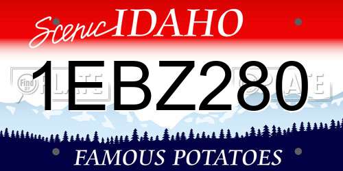 1EBZ280 Idaho License Plate