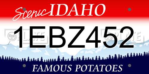 1EBZ452 Idaho License Plate